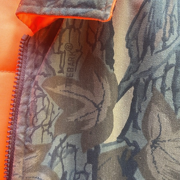 Trebark Hunting Camouflage & Orange Zip Up Vest Heavy Duty - Picture 3 of 4